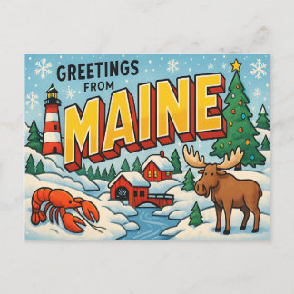 MAINE Postcard