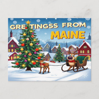 MAINE Postcard