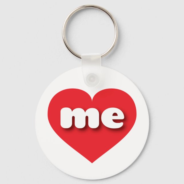 Maine red heart - I love me Key Ring (Front)