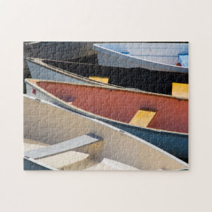 Maine, Rockland. Colourful boats in Rockland Jigsaw Puzzle