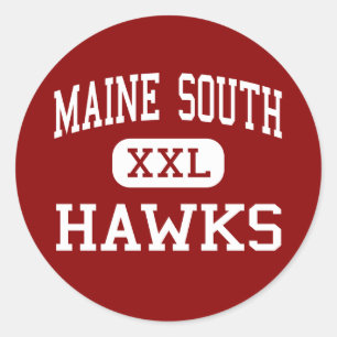 Maine South - Hawks - High - Park Ridge Illinois Classic Round Sticker