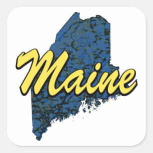 Maine Square Sticker