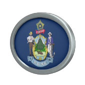 MAINE STATE FLAG BELT BUCKLE (Front Right)