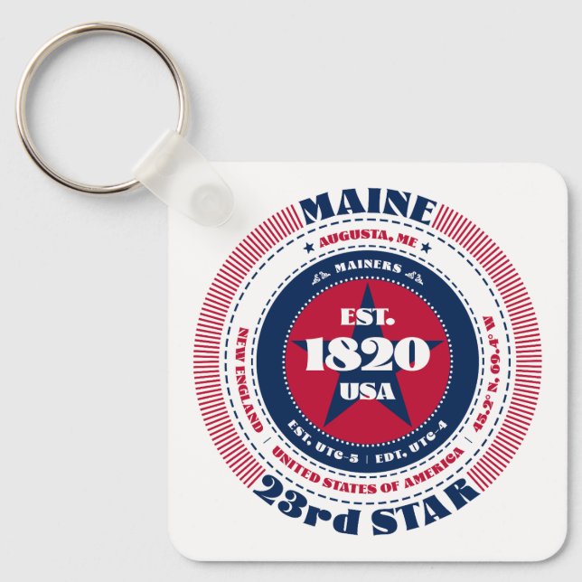 Maine State Keychain (Front)