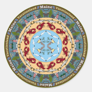 Maine State Mandala Sticker