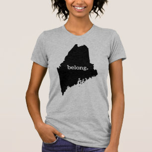 Maine State Map Belong T-Shirt