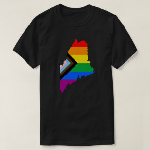 Maine State Pride LGBTQ Progress Pride T-Shirt