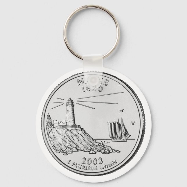 Maine State Quarter Key Ring (Front)