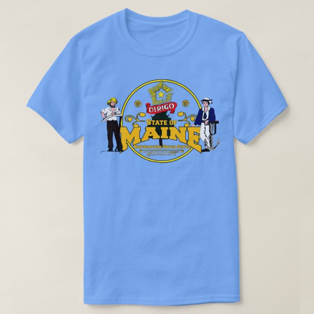 Maine State USA T-Shirt (Design Front)