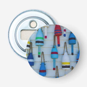 Maine, Stonington, decorative lobster buoys Bottle Opener