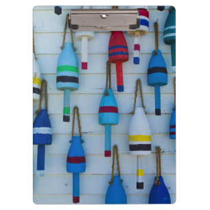 Maine, Stonington, decorative lobster buoys Clipboard