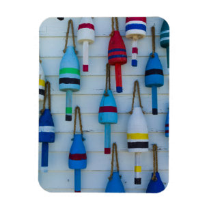Maine, Stonington, decorative lobster buoys Magnet