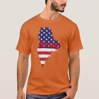 Maine Strong American Flag T-Shirt