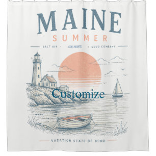 Maine Summer Fun Thunder_Cove Shower Curtain