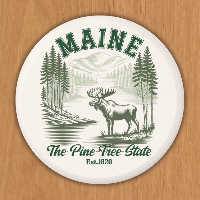 Maine the Pine Tree State Magnet (Creator Uploaded)