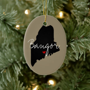 Maine Town Ceramic Tree Decoration