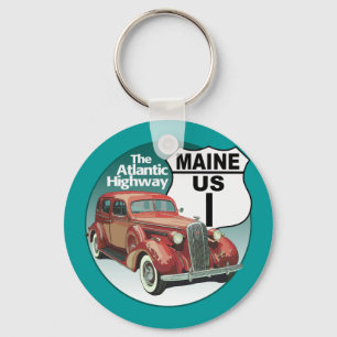 Maine US Route 1 - The Atlantic Highway Key Ring
