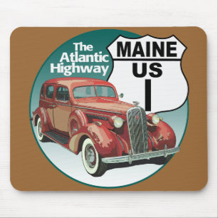 Maine US Route 1 - The Atlantic Highway Mouse Mat