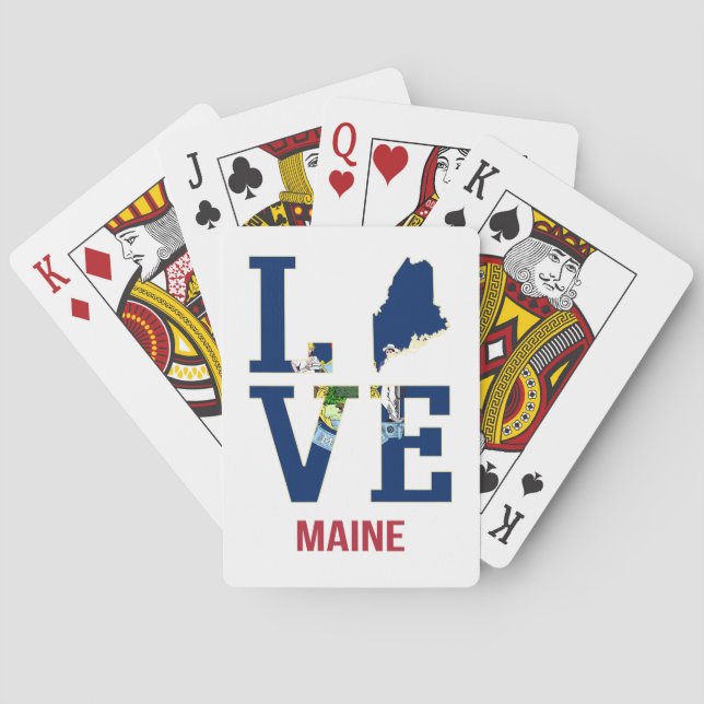 Maine US State Love Playing Cards (Back)