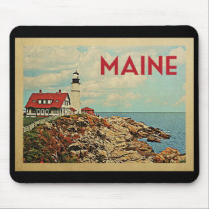 Maine Vintage Travel Mouse Mat