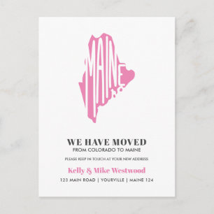 MAINE We've moved New address New Home  Postcard