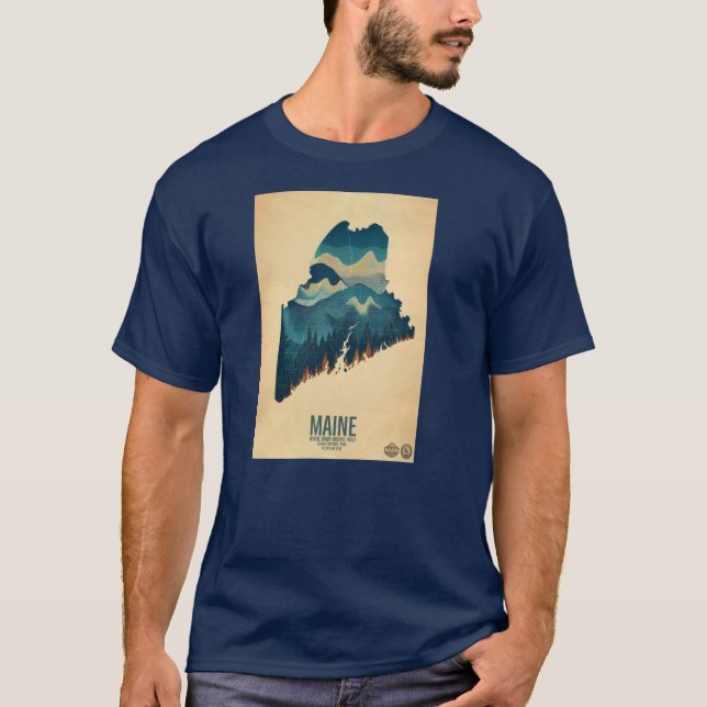 Maine Where Dawn Breaks First Poster T-Shirt (Front)