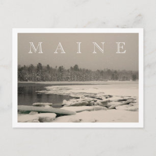 MAINE - Winter on the Bay Postcard
