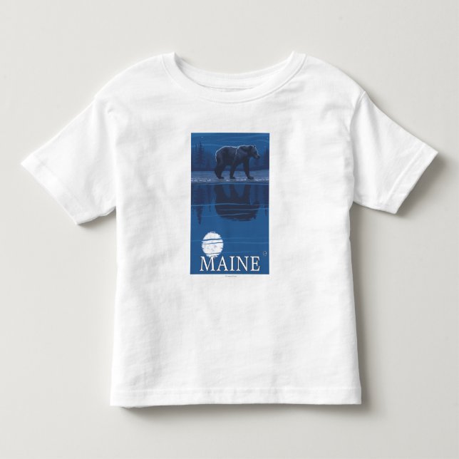 MaineBear in the Moonlight Toddler T-Shirt (Front)