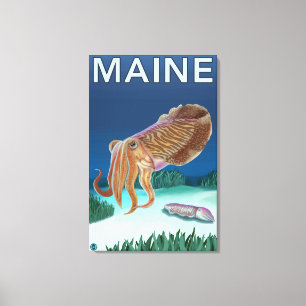 MaineCuttlefish Scene Canvas Print