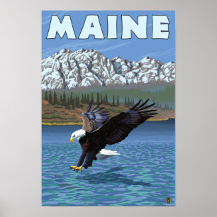 MaineEagle Fishing Poster