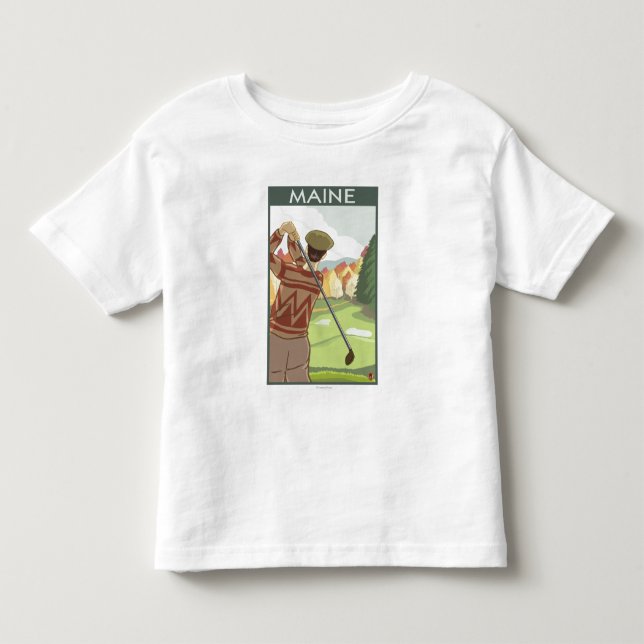 MaineGolfing Scene Toddler T-Shirt (Front)