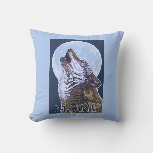 MaineHowling Wolf Cushion (Front)