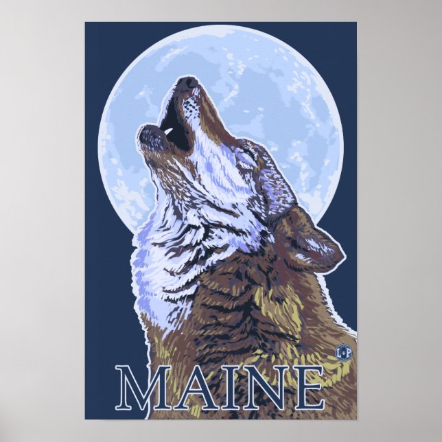 MaineHowling Wolf Poster (Front)