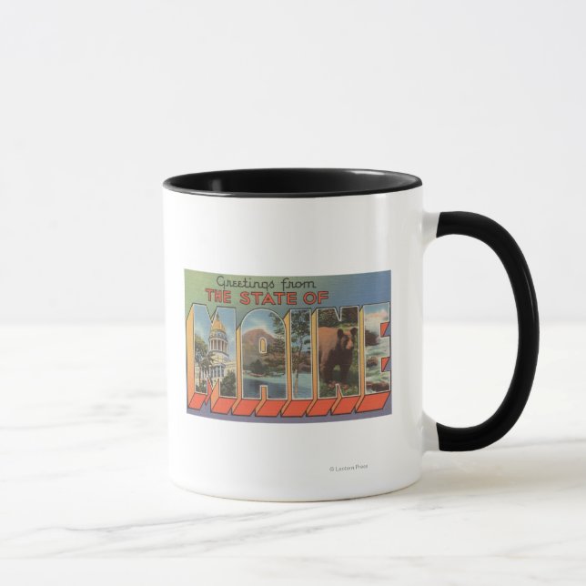 MaineLarge Letter Scenes Mug (Right)