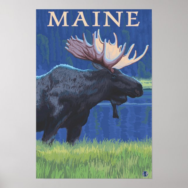 MaineMoose in the Moonlight Poster (Front)