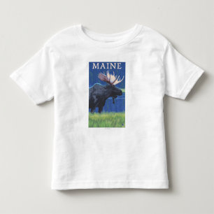 MaineMoose in the Moonlight Toddler T-Shirt