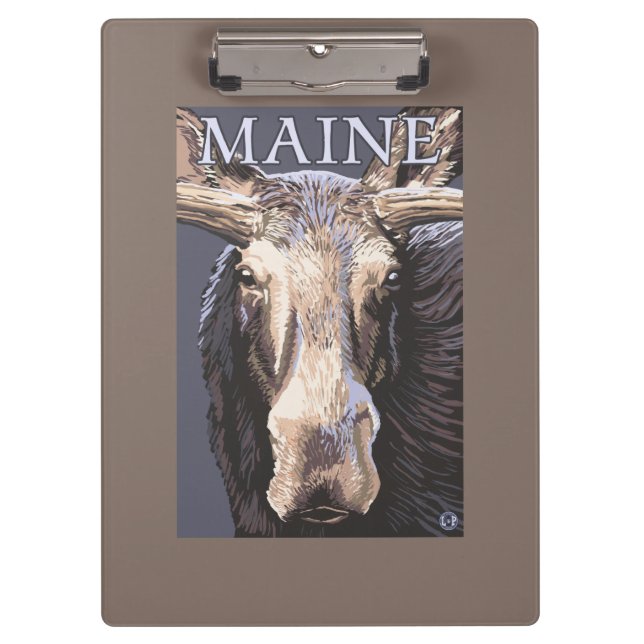 MaineMoose Up Close Clipboard (Front)