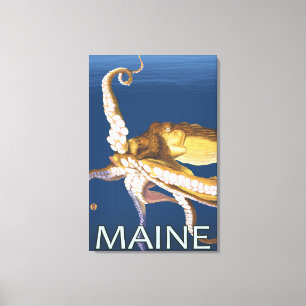 MaineOctopus Scene Canvas Print