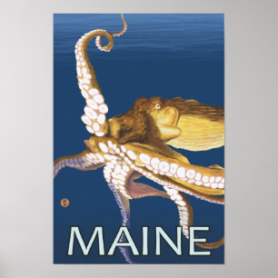 MaineOctopus Scene Poster
