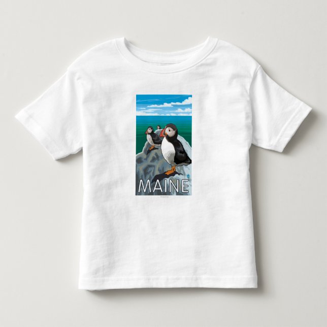 MainePuffins Scene Toddler T-Shirt (Front)