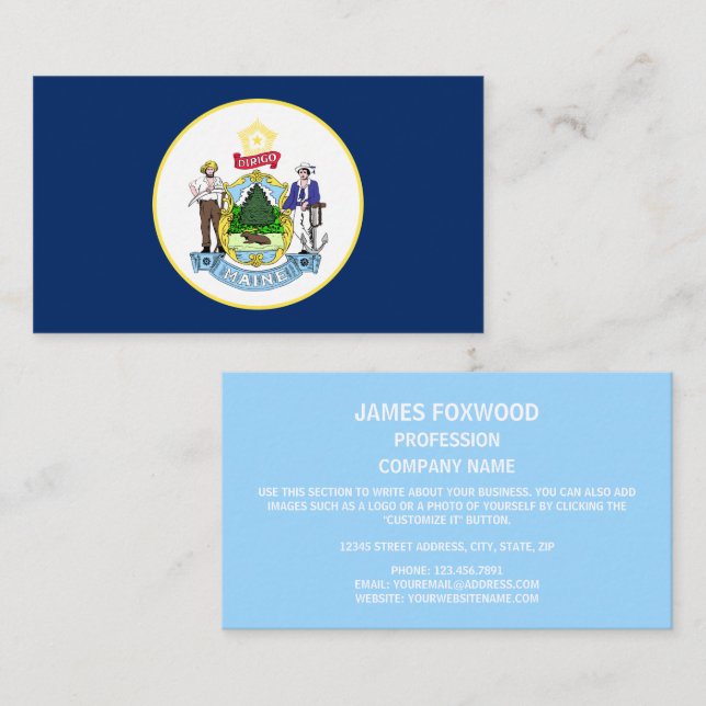 Mainer Seal, Seal of Maine Business Card (Front/Back)