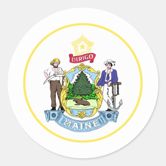 Mainer Seal, Seal of Maine Sticker (Front)