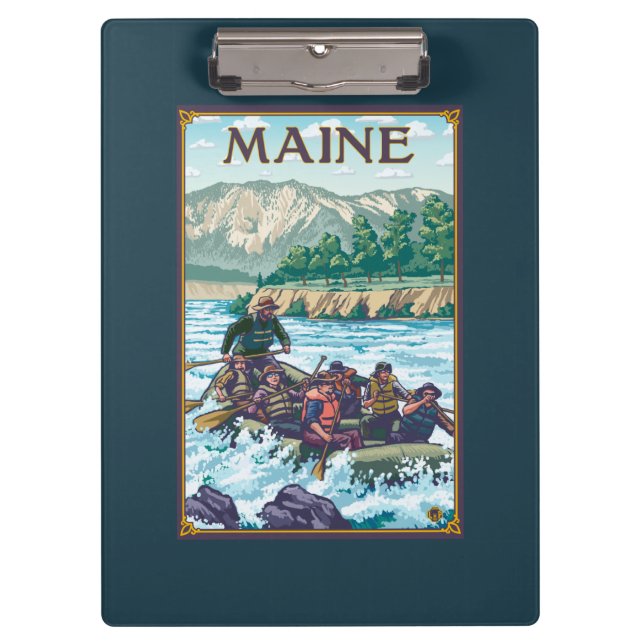 MaineRiver Rafting Scene Clipboard (Front)