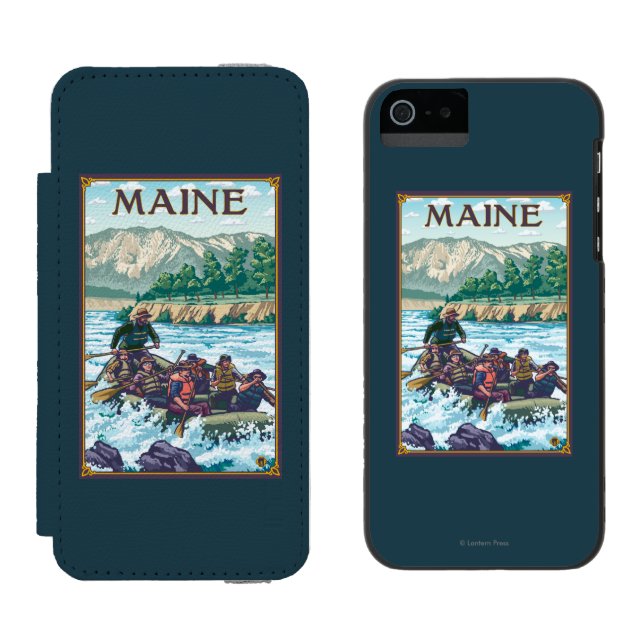 MaineRiver Rafting Scene Incipio iPhone Wallet Case (Side by Side)