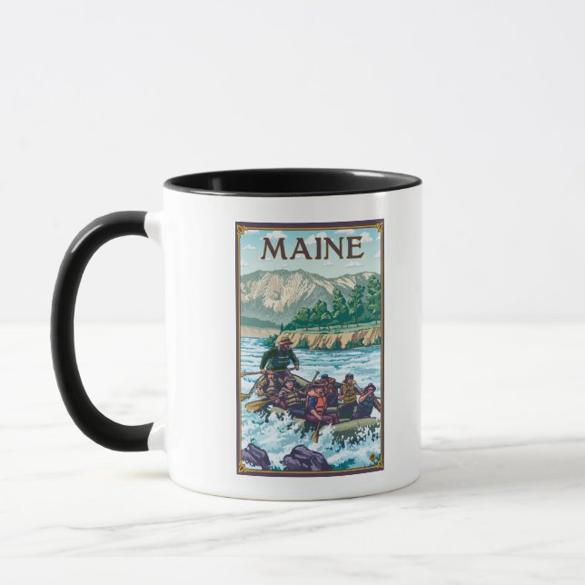 MaineRiver Rafting Scene Mug (Left)