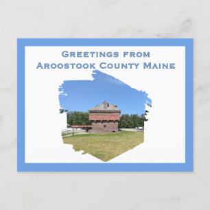 Maine's Aroostook War Blockhouse at Fort Kent Postcard