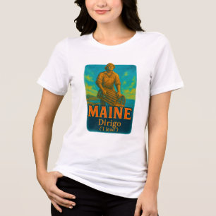 Maine's vibrant artistic T-shirt design! Tri-Blend Shirt