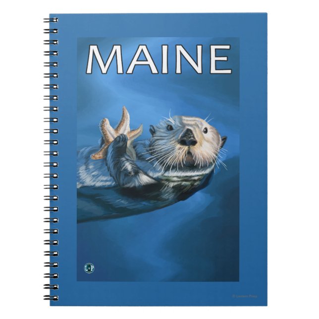 MaineSea Otter Scene Notebook (Front)