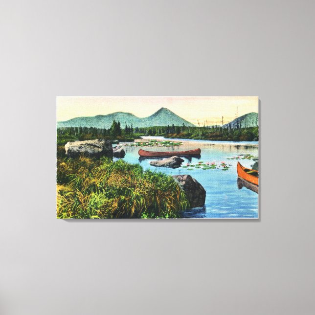 MaineSourdnahunk Valley Lily Pad Pond Scene Canvas Print (Front)