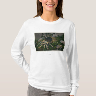 MaineView of a Nice Catch of Maine Lake Trout T-Shirt